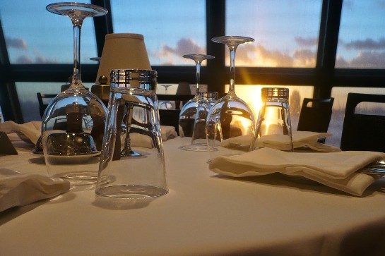 Sunset dining on cruise